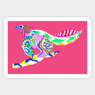 dinosaur bird with mexican feathered wings Sticker